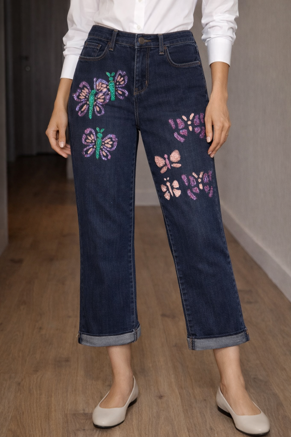 Ladies Butterfly Jeans