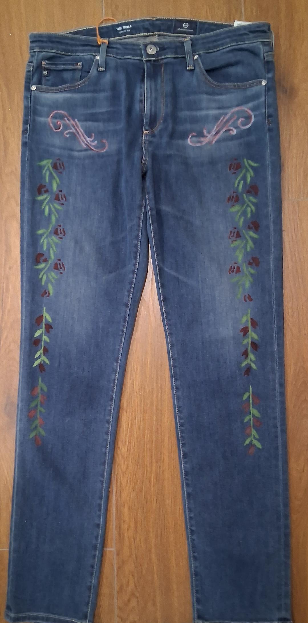 Ladies Painted Jeans