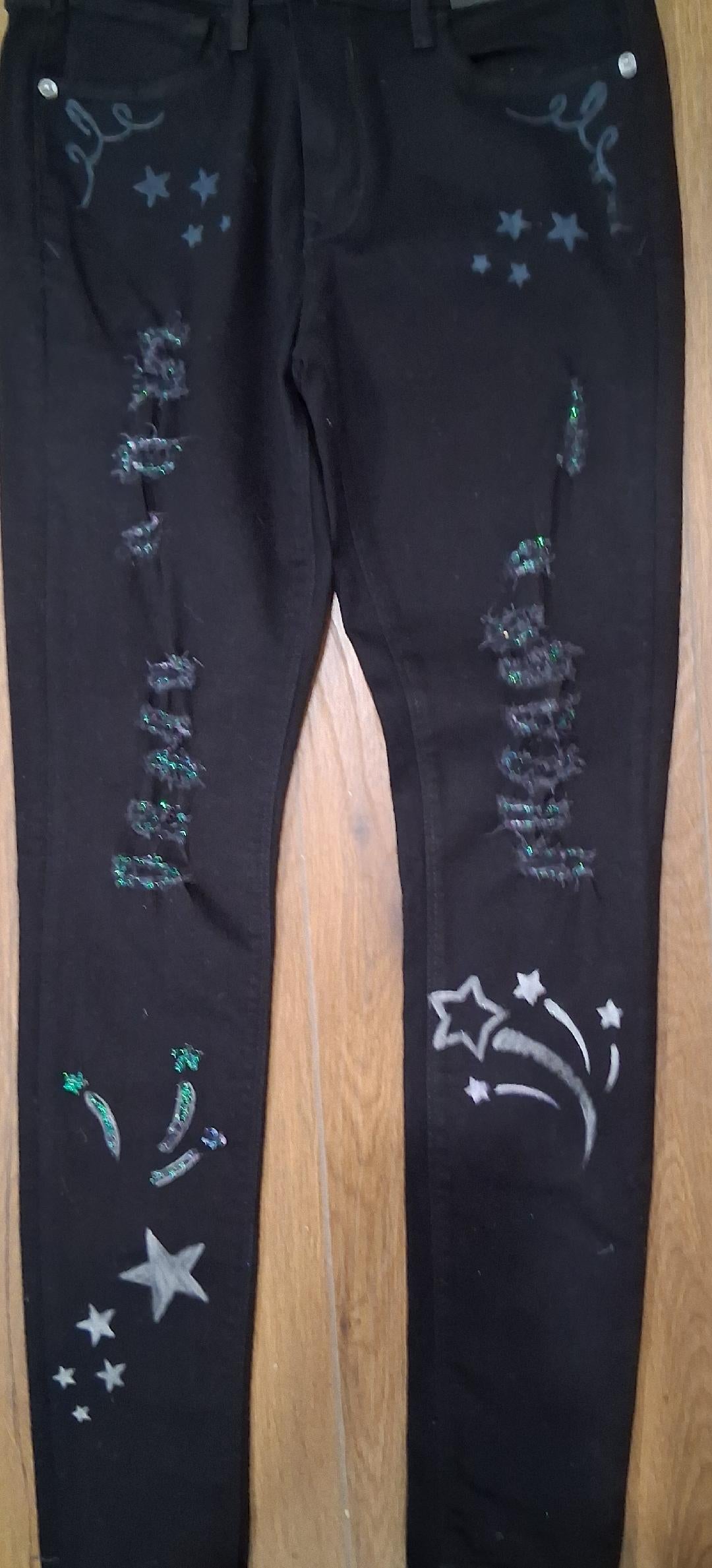 Ladies Painted Jeans