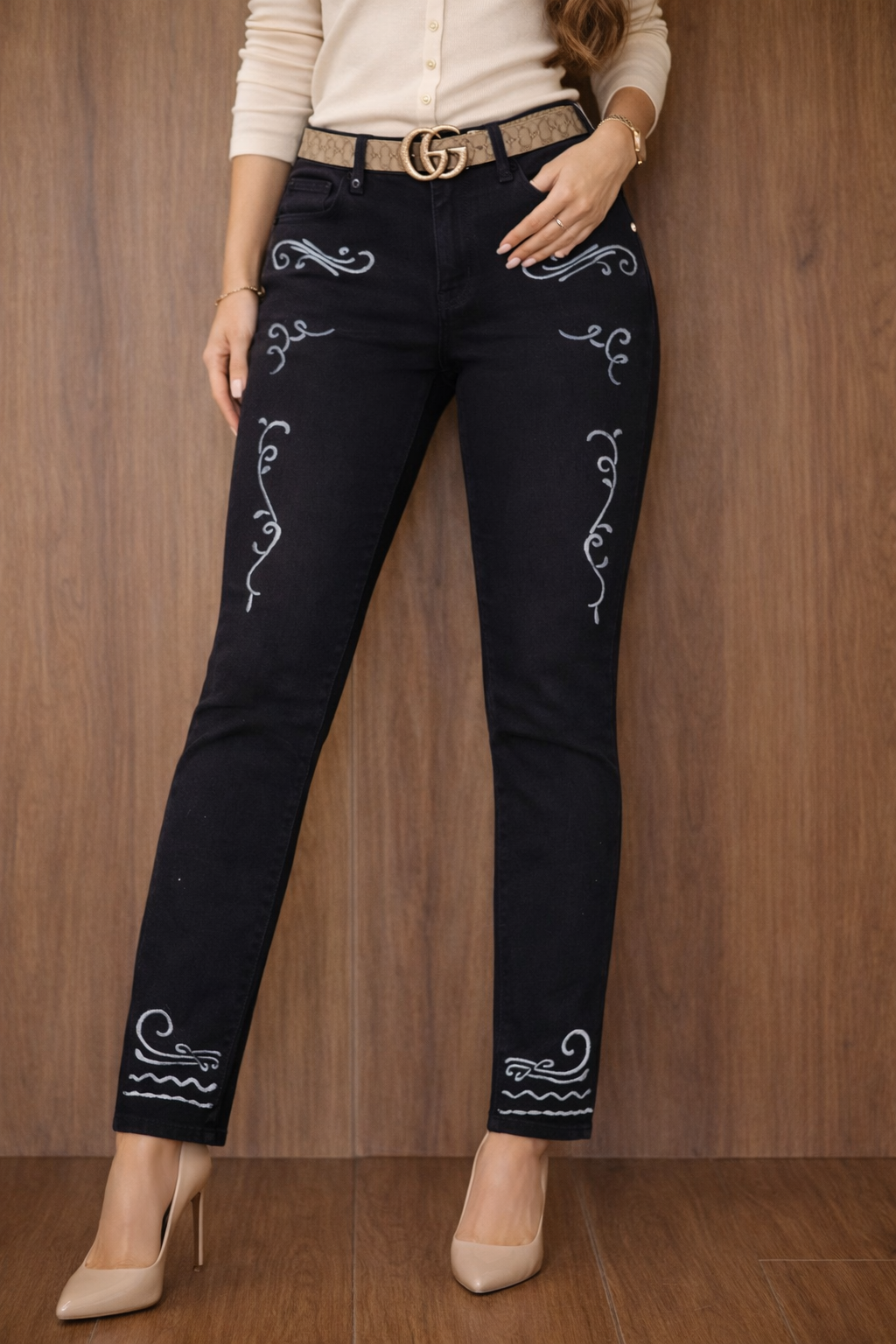 Ladies Painted Jeans