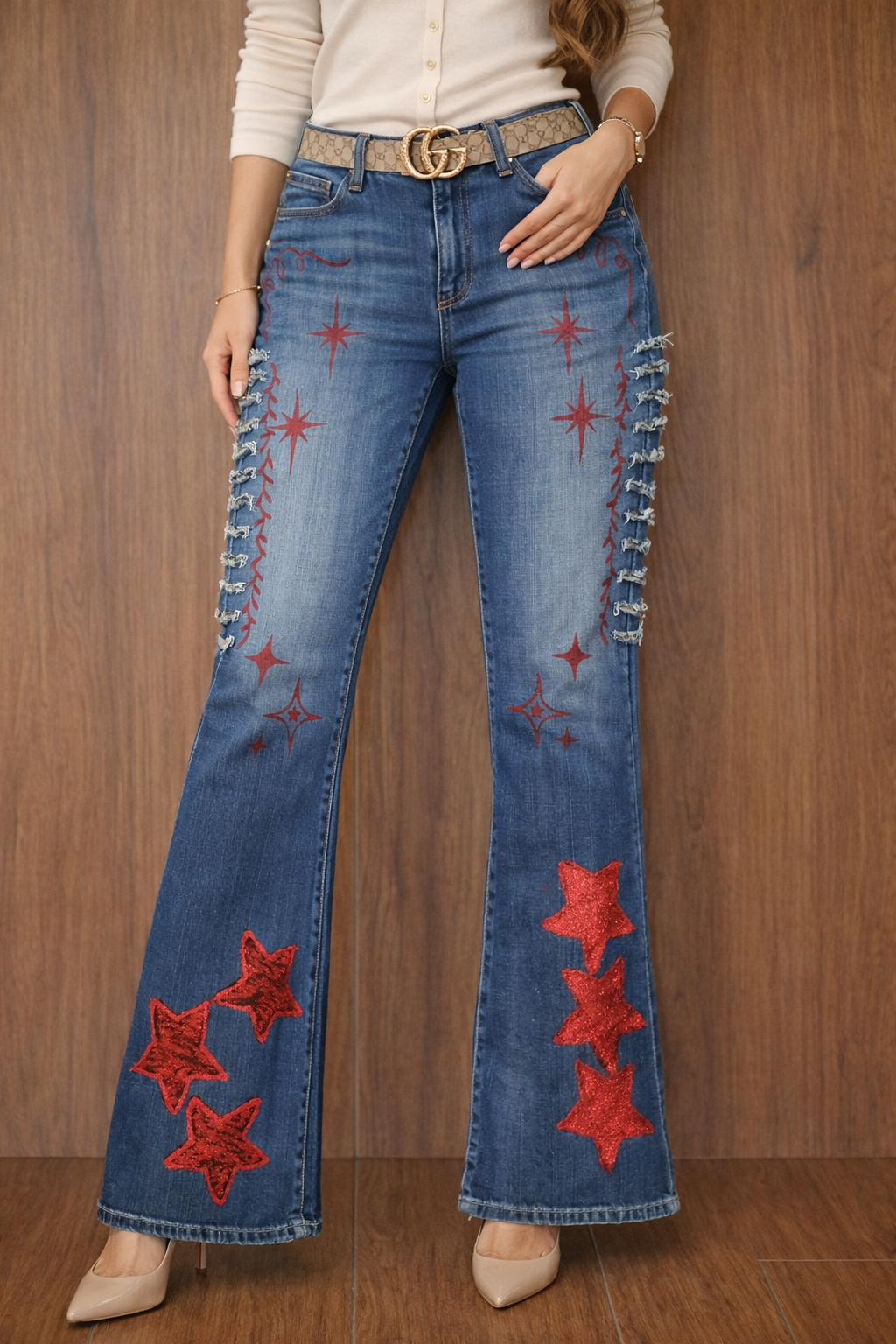 Ladies Ripped Jeans