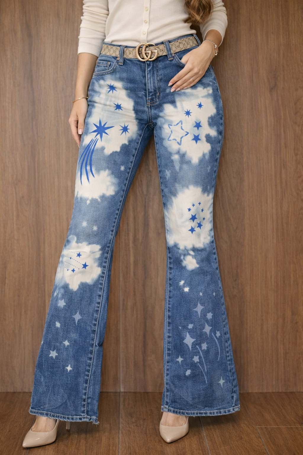Ladies Tie-Dye Jeans