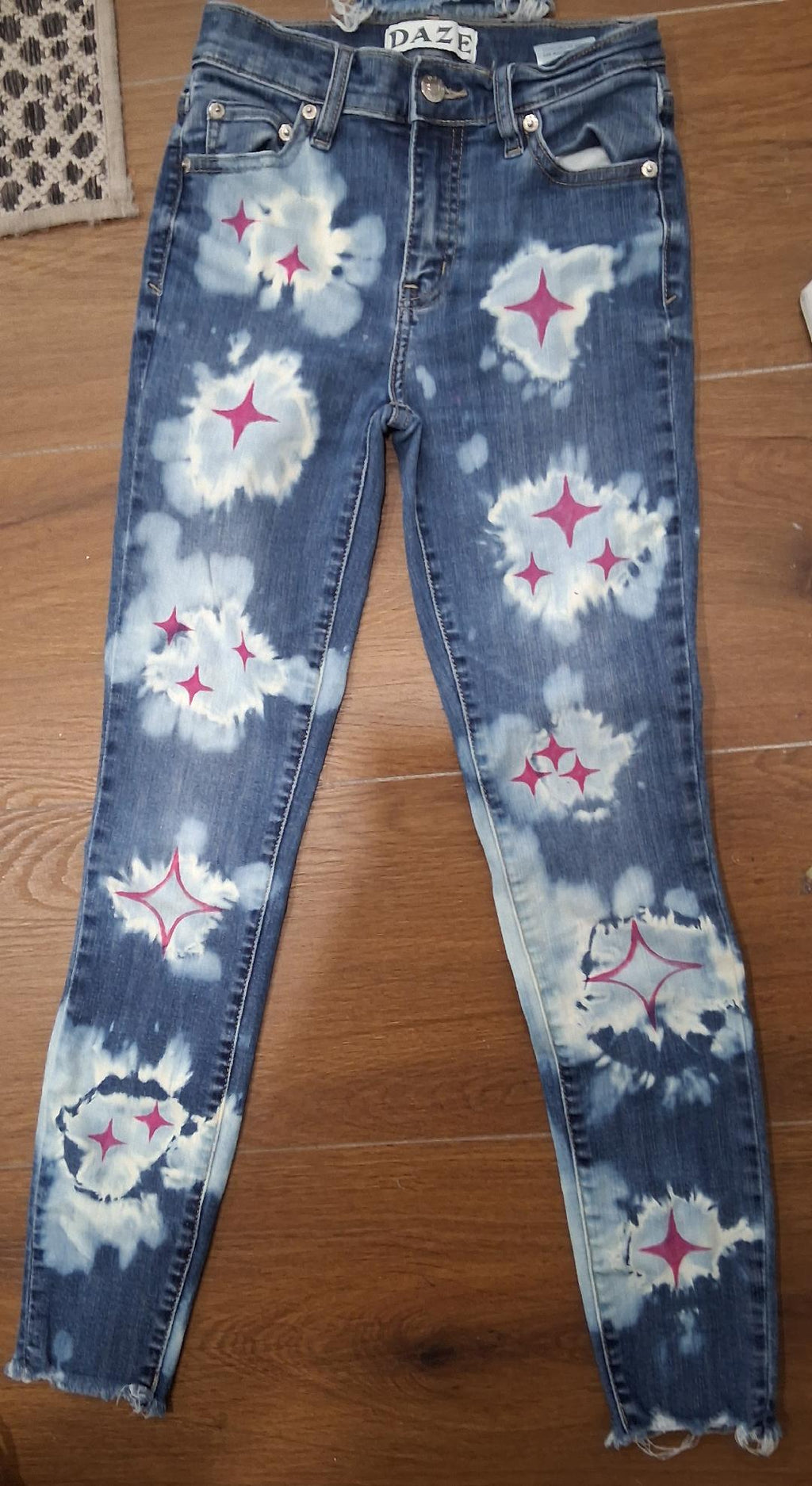 Ladies Tie Dye Jeans