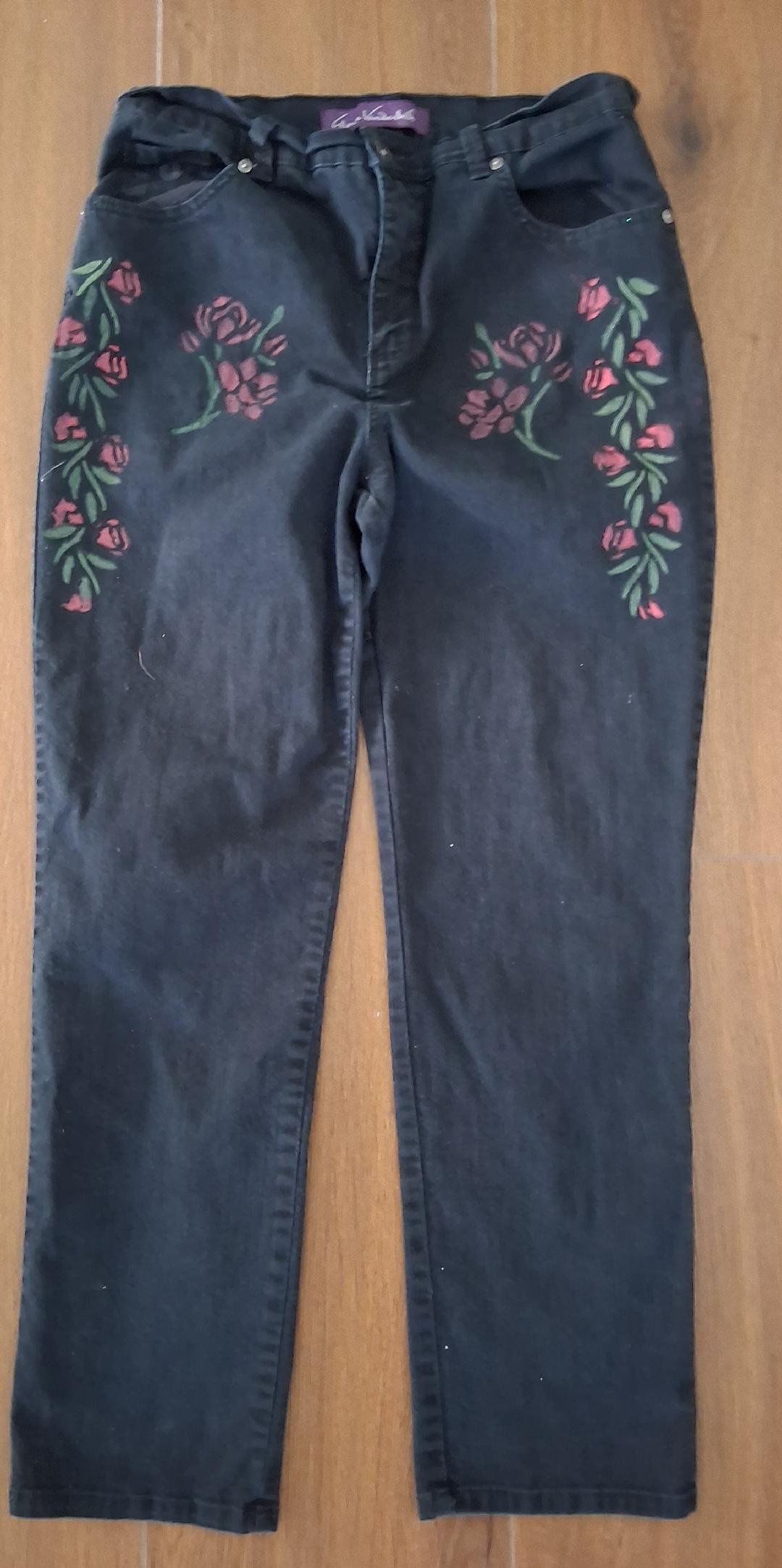 Ladies Flower Jeans