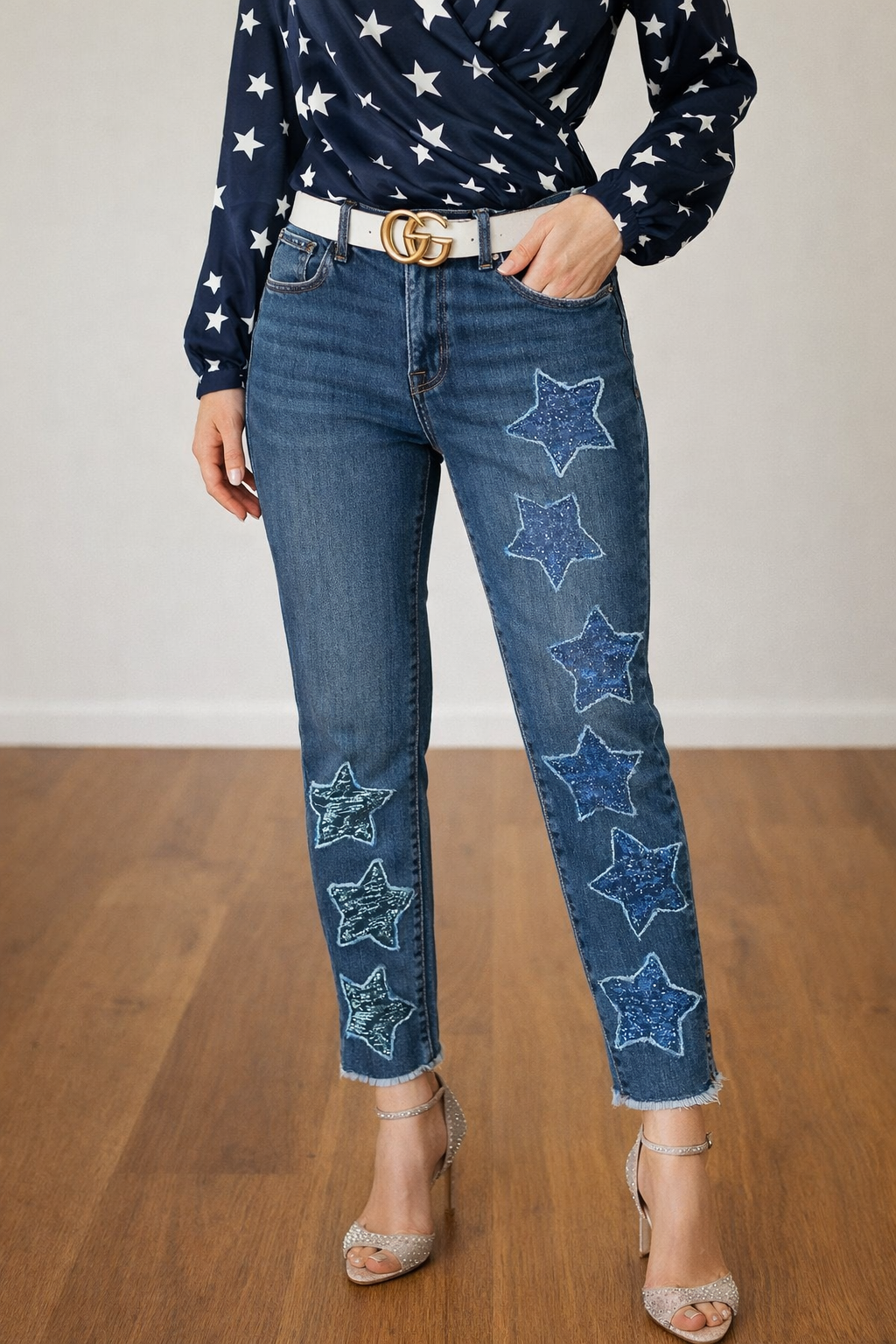 Ladies Star Jeans