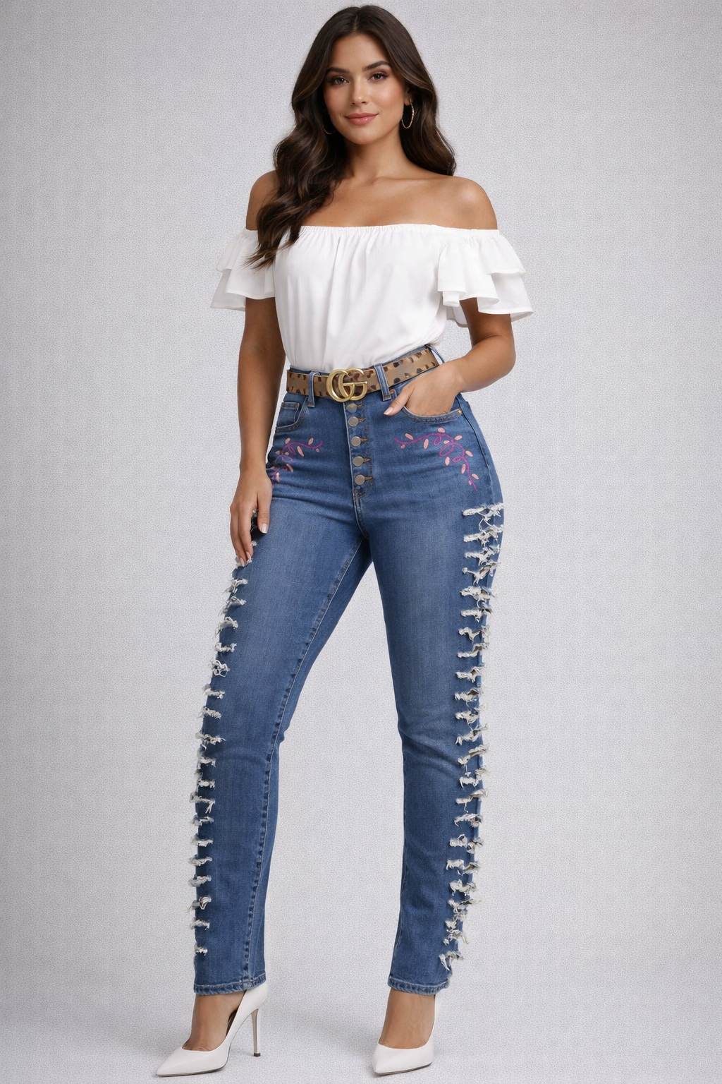 Ladies Ripped Jeans