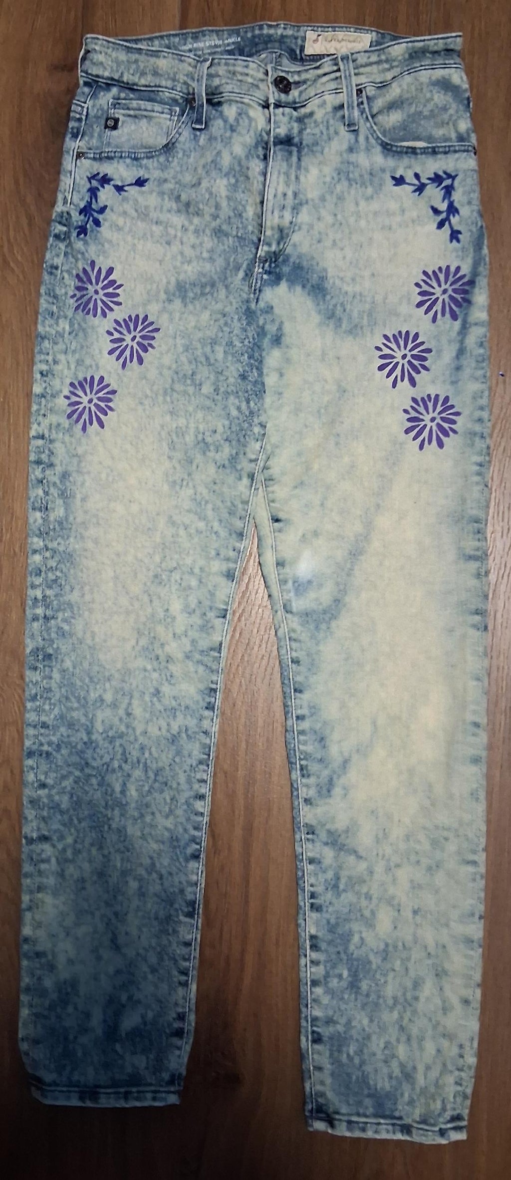 Ladies Flower Jeans